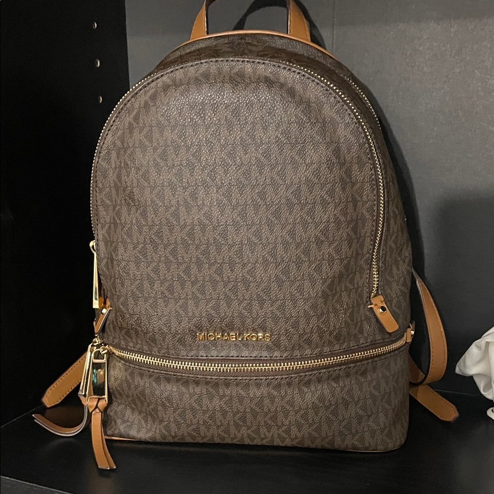 Michael Kors Signature Brown Backpack